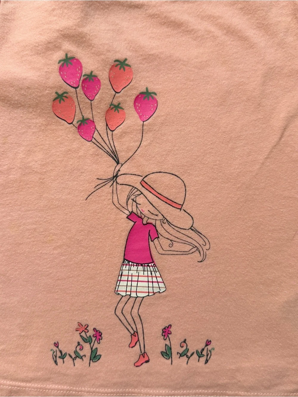 18M🍓 GAP Strawberry Short Sleeve T Shirt Bundle Ruffle Fashion Girl Balloons